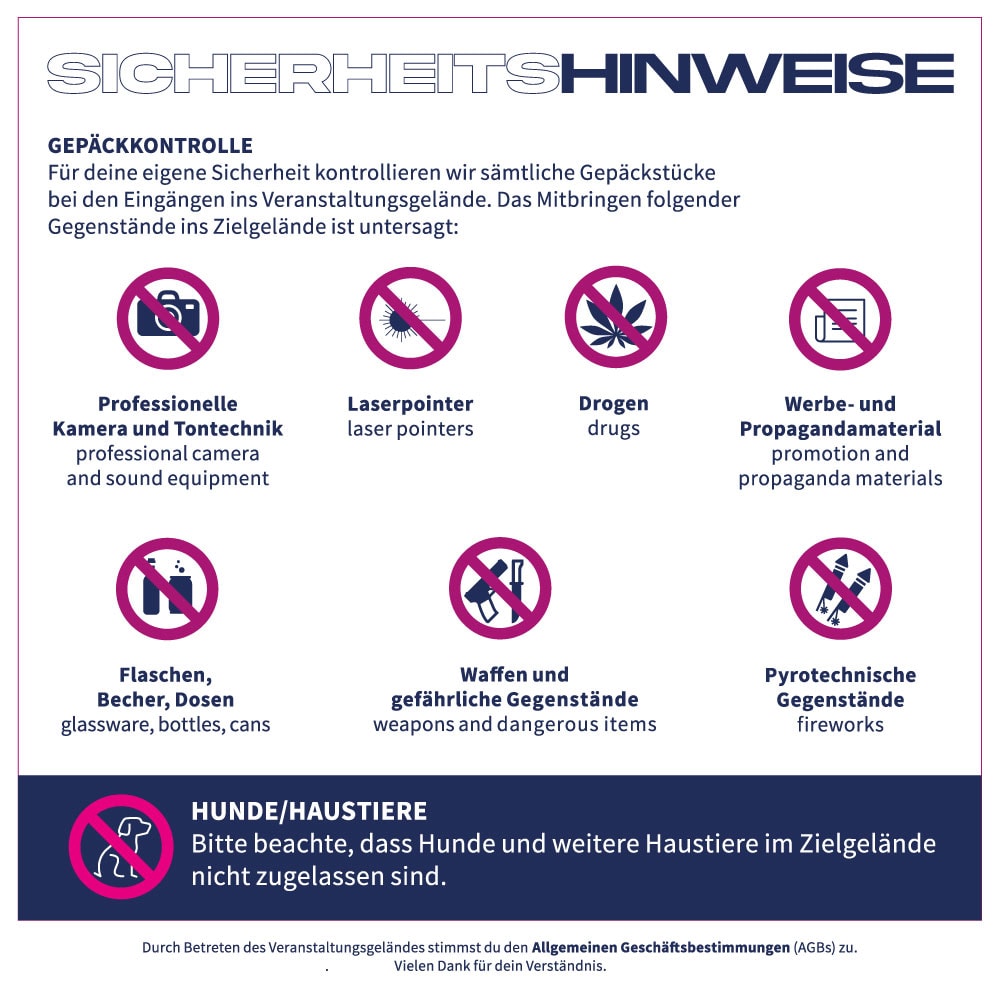 Einlass ins Zielgelände